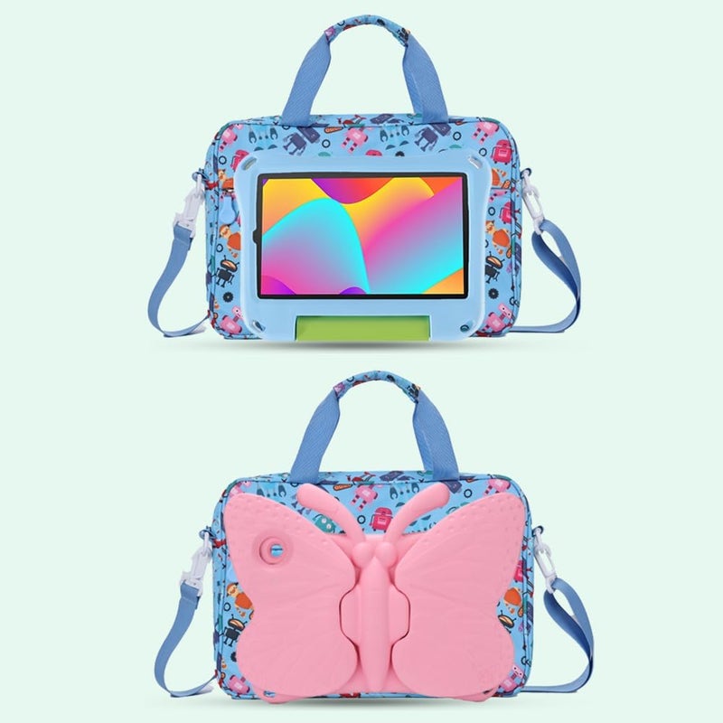 Topevoeon Kids Tablet Bag with Handle Shoulder Strap, 13 inch Cute Robot Tablet Sleeve Carrying Bag Case for Boy Girl Fit Fire HD 10 HD 8 IPAD 10 11 A16 10.2 7 8 9 Kids pro Tablets JQL - Image 3